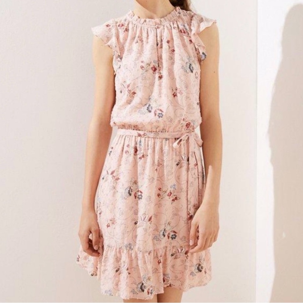 Loft - Spring Floral Flounce Dress - Picture 2 of 7